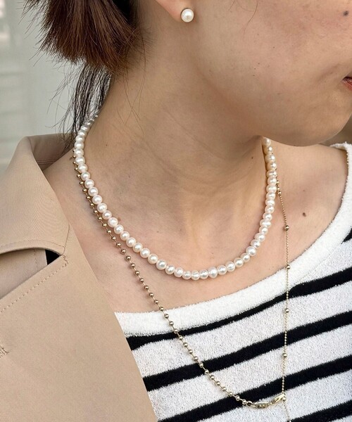 grace grace （グラスグラス）の「【grace grace/グラスグラス】淡水パールショートネックレス-Rita（ネックレス・レディース・オフホワイト・FREE）」の7枚目の写真