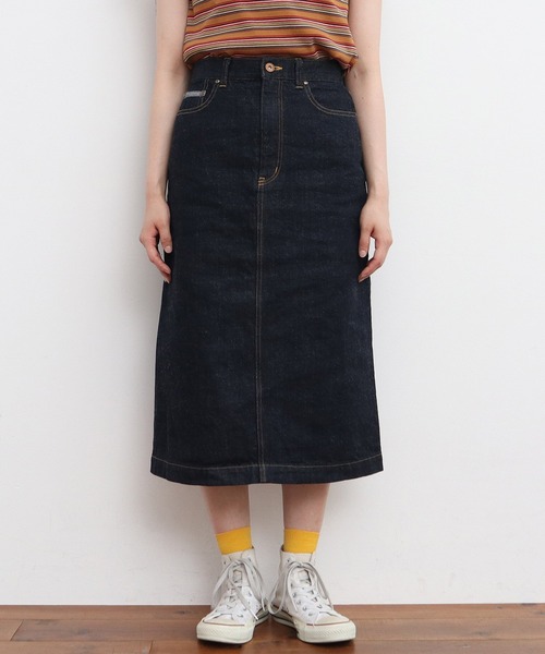 My Fav. CHILD WOMAN（マイファブチャイルドウーマン）の「11.36ozムラ糸デニム ミディアムタイトスカート（デニムスカート・レディース・ネイビー・36/38）」の14枚目の写真