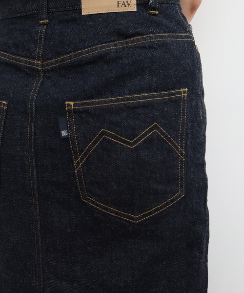 My Fav. CHILD WOMAN（マイファブチャイルドウーマン）の「11.36ozムラ糸デニム ミディアムタイトスカート（デニムスカート・レディース・ネイビー・36/38）」の20枚目の写真