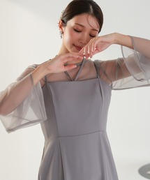 haremode | 結婚式 お呼ばれ 二次会 謝恩会 成人式 同窓会 対応 20代 30代 シアー レイヤード 2WAY セットアップ 3点セット ベスト シアーブラウス ワンピース パーティー オケージョン ドレス(ドレス)