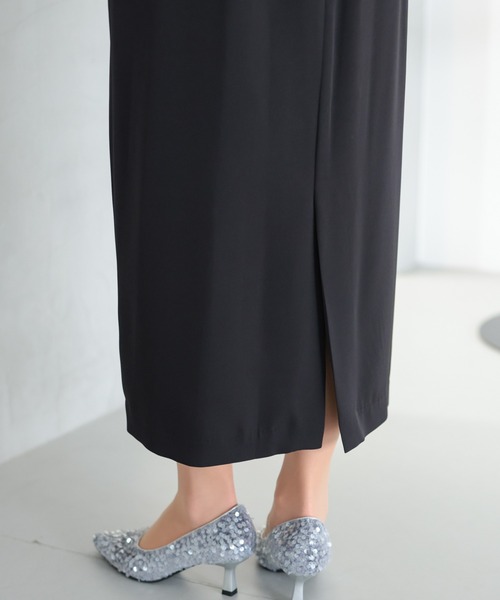 haremode（ハレモード）の「結婚式 お呼ばれ 二次会 謝恩会 成人式 同窓会 対応 20代 30代 シアー レイヤード 2WAY セットアップ 3点セット ベスト シアーブラウス ワンピース パーティー オケージョン ドレス（ドレス・レディース・ベージュ/チャコール/ブラック・M/S）」の18枚目の写真