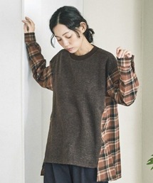 ａｎｄ　ｍｙｅｒａ　ドッキングチェックトップス