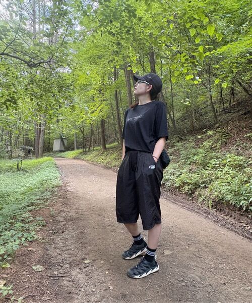 PEACEOFMIND(ピースオブマインド)の「ナイロンツーピンタックバミューダパンツ(ブラック)(その他パンツ・メンズ・その他・X-LARGE/MEDIUM/LARGE)」の2枚目の写真