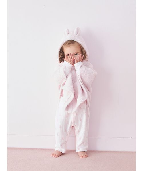 gelato pique(ジェラートピケ)の「【BABY】パウダーアニマルポンチョ(その他ベビーウェア・キッズ・ライトピンク・80)」の3枚目の写真