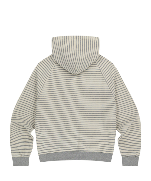 ILLIGO（イリゴ）の「129 ロゴパッチ フードパーカー ジップアップ ストライプ アイボリー（パーカー・レディース・その他・SMALL/MEDIUM/LARGE）」の5枚目の写真