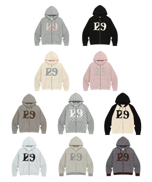 ILLIGO（イリゴ）の「129 ロゴパッチ フードパーカー ジップアップ ストライプ アイボリー（パーカー・レディース・その他・SMALL/MEDIUM/LARGE）」の6枚目の写真