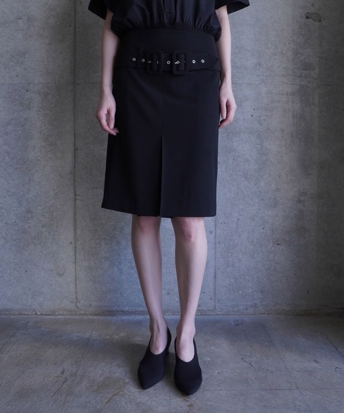 BELTED SKIRT