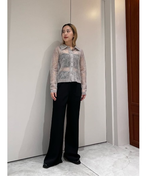 ESTNATION(エストネーション)の「ESTNATION / トリアセバイヤス パンツ(その他パンツ・レディース・ベージュ/ブラック・38/36/34)」の20枚目の写真