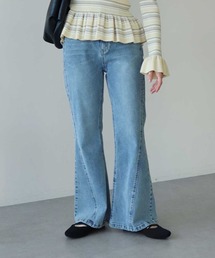 earth music&ecology | 【2026SS】切り替えフレアデニムパンツ(デニムパンツ)