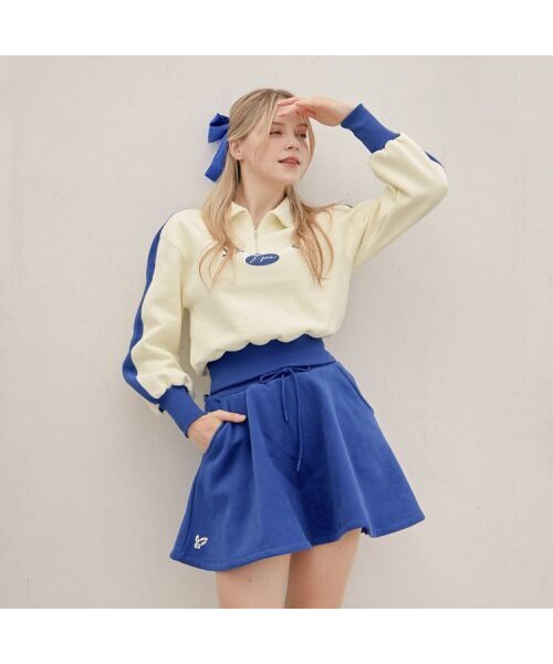 J.JANE(ジェイジェーン)の「カラー配色スウェットセット (ディープブルー)(セットアップ・レディース・ダークブルー・ONE SIZE)」の1枚目の写真