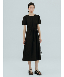Unbalance String Dress, Black