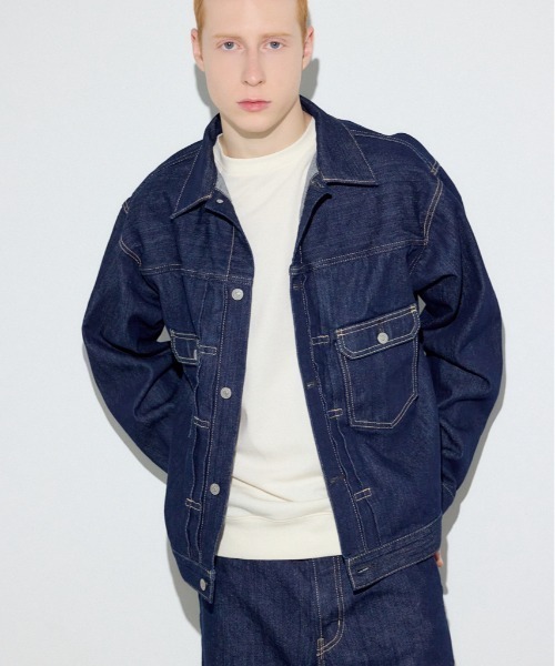 AZUL by moussy（アズールバイマウジー）の「セカンドタイプデニムジャケット（デニムジャケット・メンズ・ブラック/ブルー/ワンウォッシュ・LARGE/MEDIUM/SMALL）」の3枚目の写真