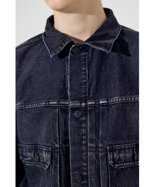 AZUL by moussy（アズールバイマウジー）の「セカンドタイプデニムジャケット（デニムジャケット・メンズ・ブラック/ブルー/ワンウォッシュ・LARGE/MEDIUM/SMALL）」の11枚目の写真