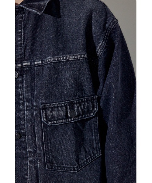 AZUL by moussy（アズールバイマウジー）の「セカンドタイプデニムジャケット（デニムジャケット・メンズ・ブラック/ブルー/ワンウォッシュ・LARGE/MEDIUM/SMALL）」の12枚目の写真