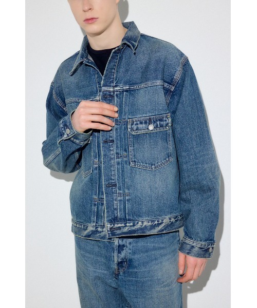 AZUL by moussy（アズールバイマウジー）の「セカンドタイプデニムジャケット（デニムジャケット・メンズ・ブラック/ブルー/ワンウォッシュ・LARGE/MEDIUM/SMALL）」の16枚目の写真