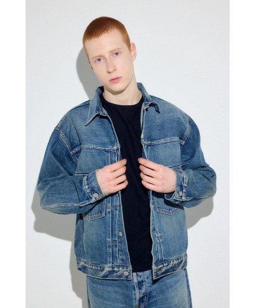 AZUL by moussy（アズールバイマウジー）の「セカンドタイプデニムジャケット（デニムジャケット・メンズ・ブラック/ブルー/ワンウォッシュ・LARGE/MEDIUM/SMALL）」の17枚目の写真