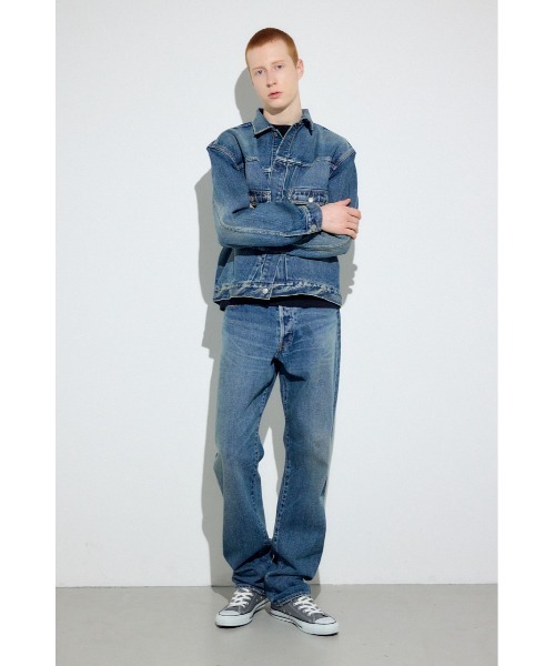 AZUL by moussy（アズールバイマウジー）の「セカンドタイプデニムジャケット（デニムジャケット・メンズ・ブラック/ブルー/ワンウォッシュ・LARGE/MEDIUM/SMALL）」の19枚目の写真