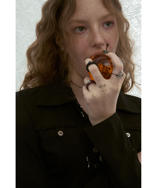 NFF（エヌエフエフ）の「nomad flora string ring-black（リング・レディース・その他・FREE）」の4枚目の写真