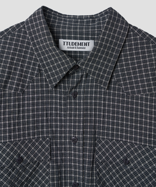 TTUDEMENT(トュードメント)の「WESTERN CHECK SHIRT_BROWN(シャツ/ブラウス・レディース・その他・S/M)」の6枚目の写真