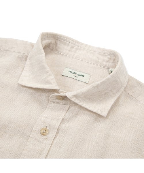 PRODESHIRT（プロデシャツ）の「[レギュラー]L-420 プレミアムリネンコットンシャツ (サンド)（シャツ/ブラウス・メンズ・その他・XL/M/L）」の3枚目の写真