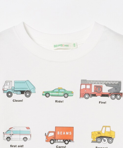 BEAMS mini（ビームスミニ）の「ワーキングカーTシャツ 2026SS（90～130cm）（Tシャツ/カットソー・キッズ・イエロー/その他/オフホワイト・100/130/120/90/110）」の14枚目の写真