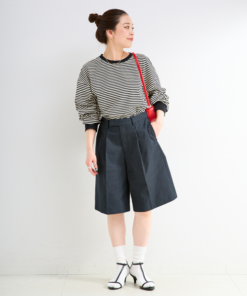 B.C STOCK（ベーセーストック）の「《追加6》【WEB限定】ウォッシャブル / ボーダーロンTEE（Tシャツ/カットソー・レディース・ブラック系その他/イエロー/ピンク/パープル系その他/グリーン・FREE）」の6枚目の写真