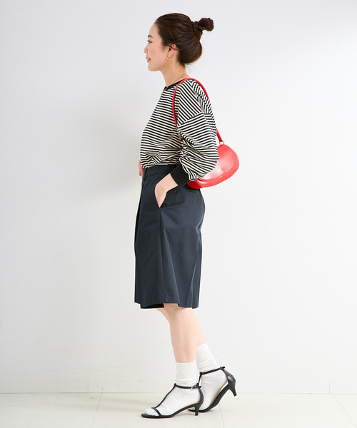 B.C STOCK（ベーセーストック）の「《追加6》【WEB限定】ウォッシャブル / ボーダーロンTEE（Tシャツ/カットソー・レディース・ブラック系その他/イエロー/ピンク/パープル系その他/グリーン・FREE）」の7枚目の写真