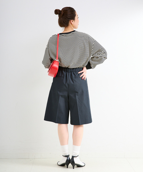 B.C STOCK（ベーセーストック）の「《追加6》【WEB限定】ウォッシャブル / ボーダーロンTEE（Tシャツ/カットソー・レディース・ブラック系その他/イエロー/ピンク/パープル系その他/グリーン・FREE）」の8枚目の写真