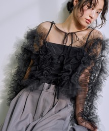 NOGLE | 【NOGLE/ノグル】シアーチュールフリルボリュームトップス(その他トップス)