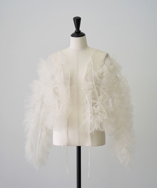 NOGLE（ノグル）の「【NOGLE/ノグル】シアーチュールフリルボリュームトップス（その他トップス・レディース・グレイッシュベージュ/グレー/ブラック・FREE）」の12枚目の写真