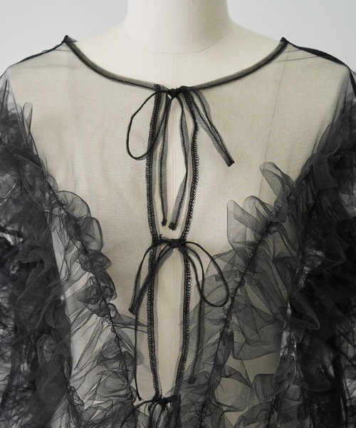 NOGLE（ノグル）の「【NOGLE/ノグル】シアーチュールフリルボリュームトップス（その他トップス・レディース・グレイッシュベージュ/グレー/ブラック・FREE）」の9枚目の写真