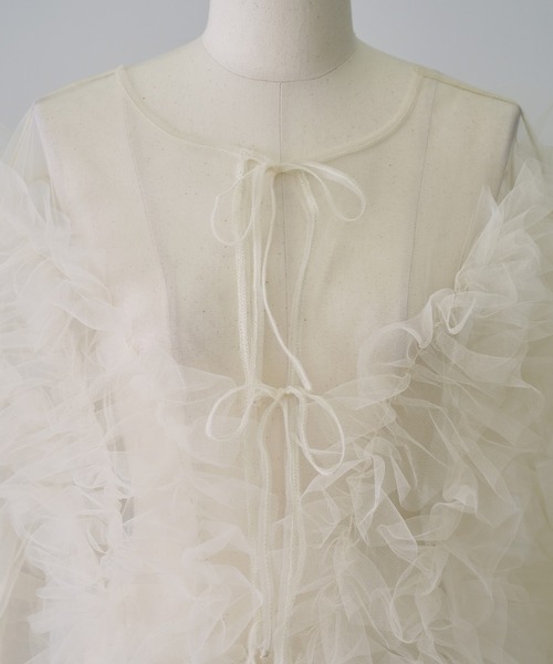 NOGLE（ノグル）の「【NOGLE/ノグル】シアーチュールフリルボリュームトップス（その他トップス・レディース・グレイッシュベージュ/グレー/ブラック・FREE）」の7枚目の写真