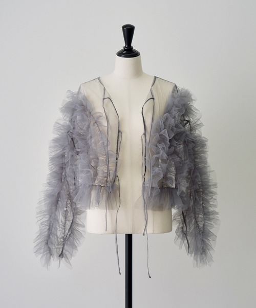 NOGLE（ノグル）の「【NOGLE/ノグル】シアーチュールフリルボリュームトップス（その他トップス・レディース・グレイッシュベージュ/グレー/ブラック・FREE）」の11枚目の写真