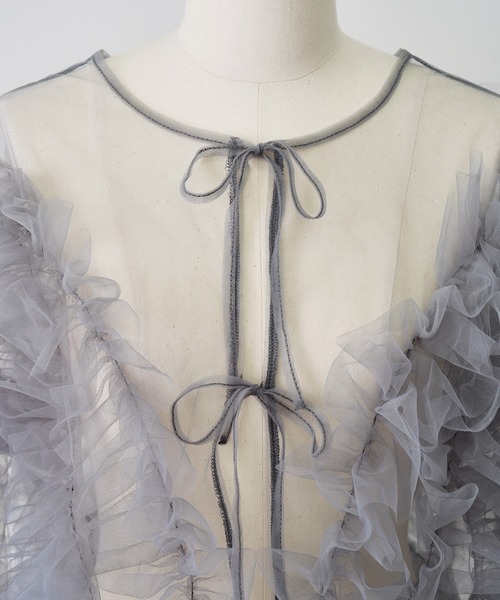 NOGLE（ノグル）の「【NOGLE/ノグル】シアーチュールフリルボリュームトップス（その他トップス・レディース・グレイッシュベージュ/グレー/ブラック・FREE）」の5枚目の写真