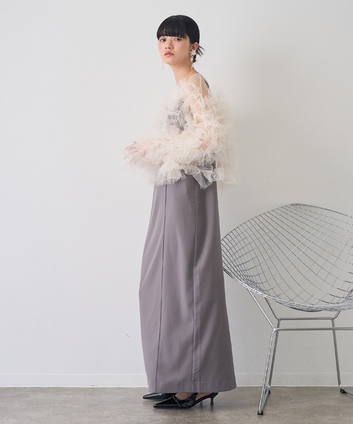 NOGLE（ノグル）の「【NOGLE/ノグル】シアーチュールフリルボリュームトップス（その他トップス・レディース・グレイッシュベージュ/グレー/ブラック・FREE）」の14枚目の写真