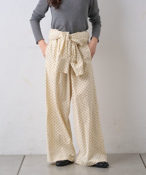 WILLOW(ウィロー)の「【willow】ドットストライプオールインワン(サロペット/オーバーオール・レディース・サックスブルー/オフホワイト・ONE SIZE)」の3枚目の写真