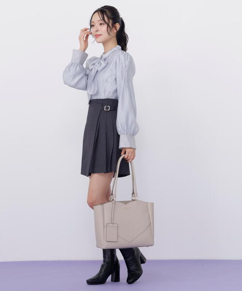 JILL by JILL STUART（ジルバイジルスチュアート）の「サイドプリーツスカパン（その他パンツ・レディース・ベージュ/ブラウン系その他/グレー・MEDIUM/SMALL）」の6枚目の写真