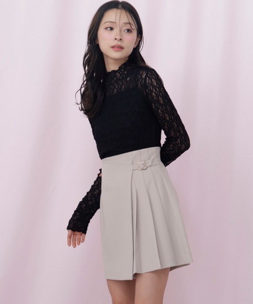 JILL by JILL STUART（ジルバイジルスチュアート）の「サイドプリーツスカパン（その他パンツ・レディース・ベージュ/ブラウン系その他/グレー・MEDIUM/SMALL）」の3枚目の写真