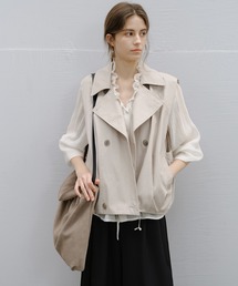 tageechita（タジチタ）の「【tageechita】ラペルカラー ダブルボタン ショートベスト（ベスト）」