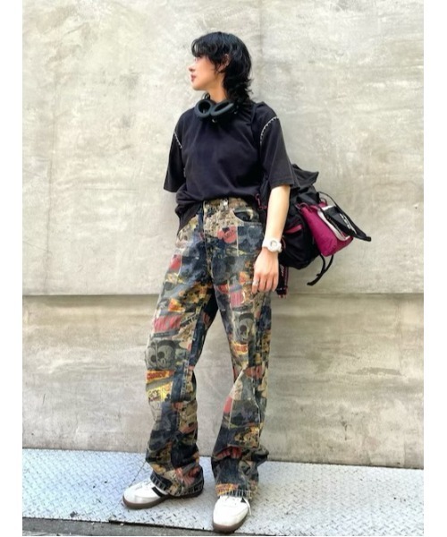 Desigual(デシグアル)の「コントラストステッチ 半袖Tシャツ(Tシャツ/カットソー・メンズ・ブラック・L/M/S/XL)」の1枚目の写真