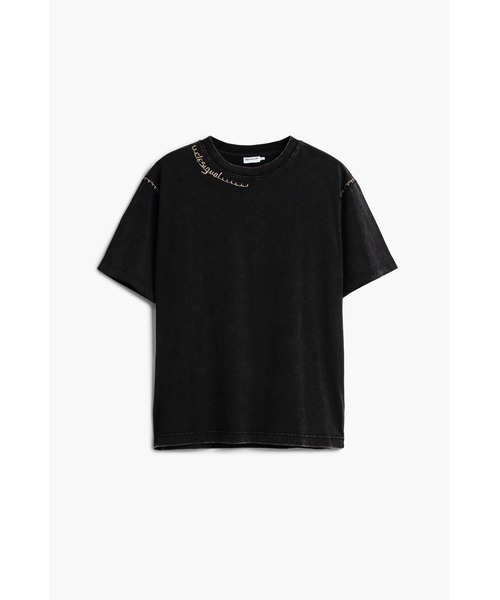 Desigual(デシグアル)の「コントラストステッチ 半袖Tシャツ(Tシャツ/カットソー・メンズ・ブラック・L/M/S/XL)」の9枚目の写真