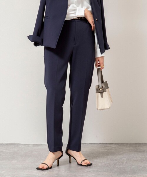 NOLLEY’S Sophi(ノーリーズソフィ)の「《セットアップ対応》ウォッシャブルWクロス2WAYストレッチテーパードパンツ(その他パンツ・レディース・ネイビー/ベージュ・36/38)」の15枚目の写真