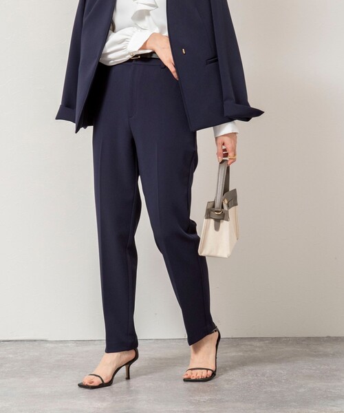 NOLLEY’S Sophi(ノーリーズソフィ)の「《セットアップ対応》ウォッシャブルWクロス2WAYストレッチテーパードパンツ(その他パンツ・レディース・ネイビー/ベージュ・36/38)」の14枚目の写真