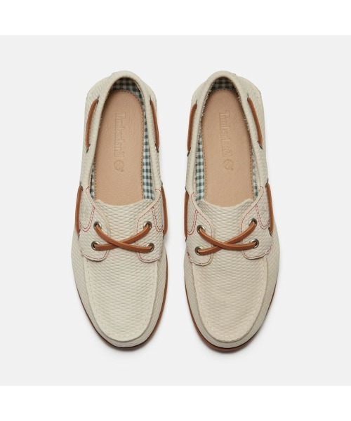 Timberland(ティンバーランド)の「クラシック レザー ボート シューズ レディース(モカシン/デッキシューズ・レディース・ライトベージュ・23.5cm/23.0cm/22.5cm/24.0cm)」の2枚目の写真