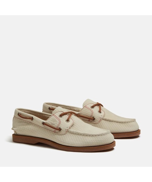 Timberland(ティンバーランド)の「クラシック レザー ボート シューズ レディース(モカシン/デッキシューズ・レディース・ライトベージュ・23.5cm/23.0cm/22.5cm/24.0cm)」の3枚目の写真