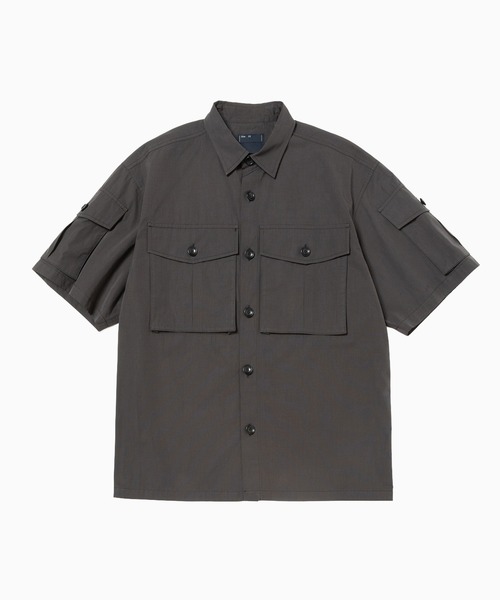 meanswhile（ミーンズワイル）の「Trinity Chambray Safari S/S SH（シャツ/ブラウス・メンズ・ブラック系/ダークグレー/ホワイト・1(S)/2(M)/3(L)）」の3枚目の写真