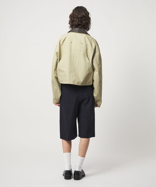 6（ロク）の「＜6(ROKU)＞コットン ショート ブルゾン（カバーオール・レディース・オリーブ・38/36）」の4枚目の写真