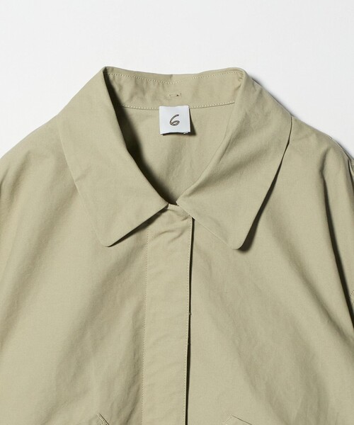 6（ロク）の「＜6(ROKU)＞コットン ショート ブルゾン（カバーオール・レディース・オリーブ・38/36）」の8枚目の写真