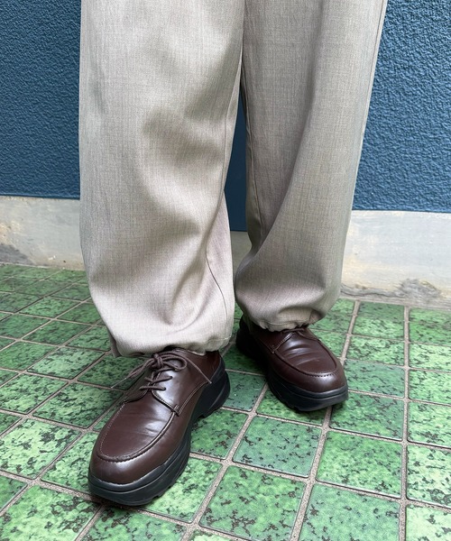 DOUBLE NAME(ダブルネーム)の「配色ステッチ裾ドロストパンツ(その他パンツ・レディース・グレー/オフホワイト/ブラック・FREE)」の19枚目の写真