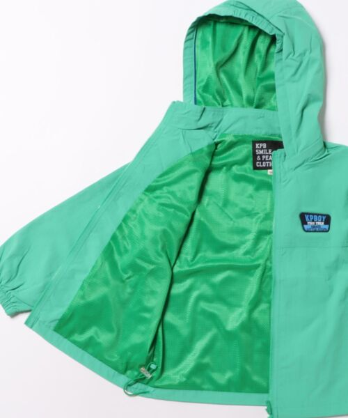 KP BOY(ケーピーボーイ)の「ナイロンタッサー ワッペンジャケット(その他アウター・キッズ・イエロー/グリーン・120cm/130cm/140cm/150cm/160cm)」の3枚目の写真